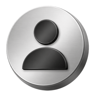 Dreidimensionales Silber-Avatar-Icon eines Nutzers als Gestaltungselement auf der FAQ-Seite